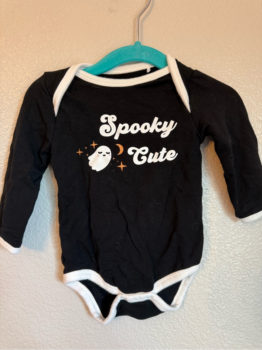 Spooky Cute Black Baby Bodysuit - Long Sleeve